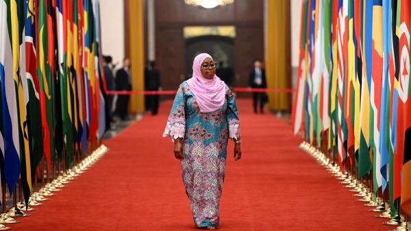 Die tansanische Präsidentin Samia Suluhu Hassan, 4.9.2024 (IMAGO / Xinhua)  Die tansanische Präsidentin Samia Suluhu Hassan, 4.9.2024 (IMAGO / Xinhua)
